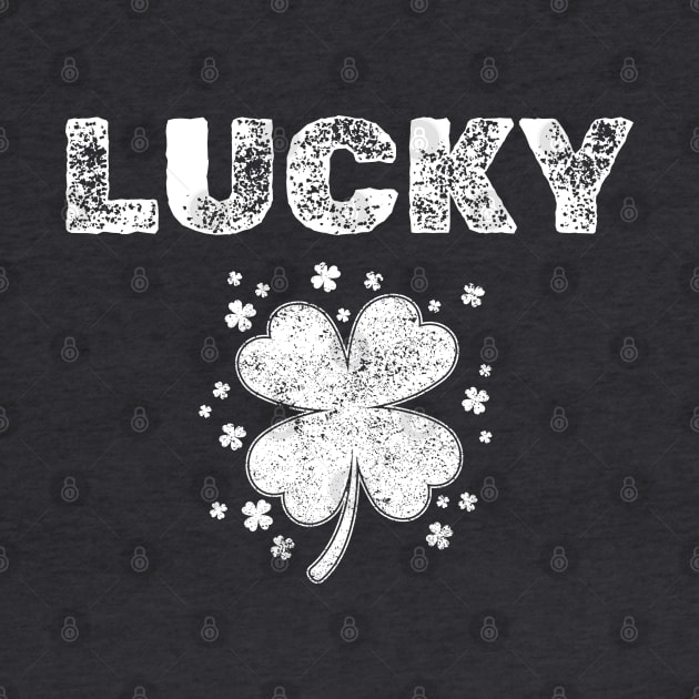 Vintage Style Lucky Clover retro St Patrick's Day good luck St Patrick's Day four leaf Shamrock 4 leaf clover by First Phenixs